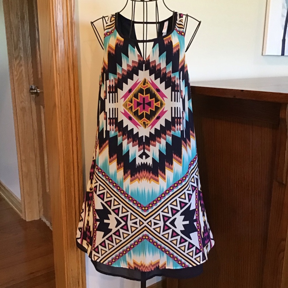 Xhilaration Dress S Sm Aztec Print